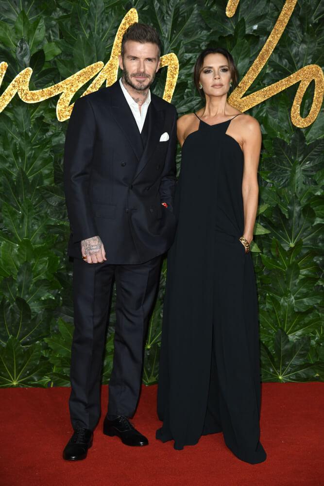 LONDON, UK. December 10, 2018: David Beckham & Victoria Beckham at The Fashion Awards 2018 at the Royal Albert Hall, London