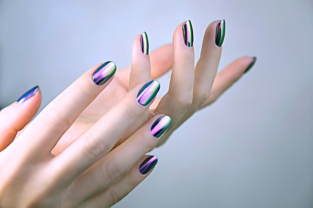 Metallic nail polish