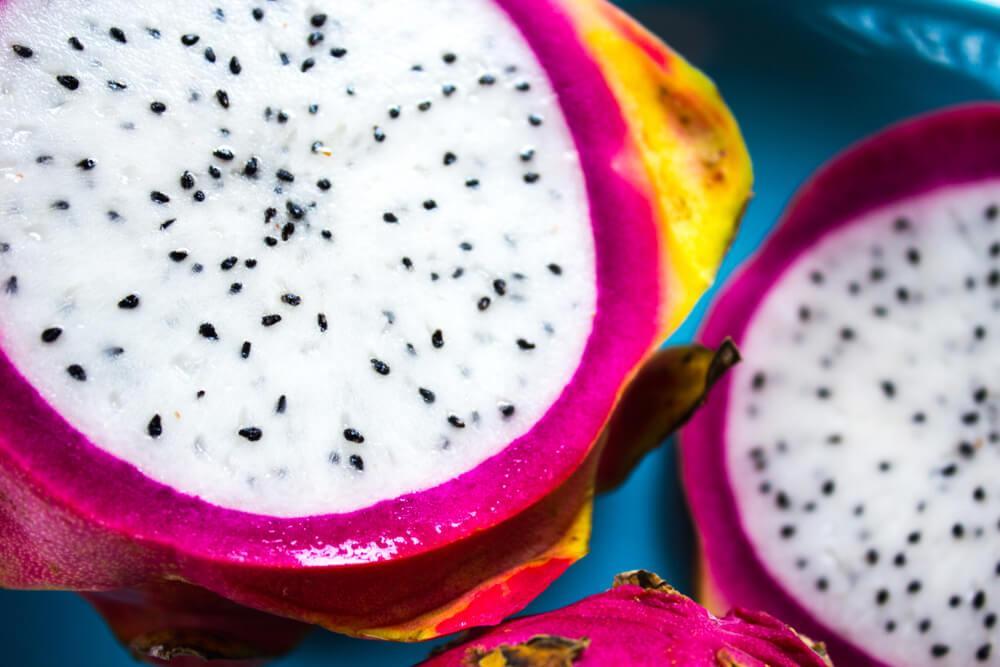 Sliced dragonfruit