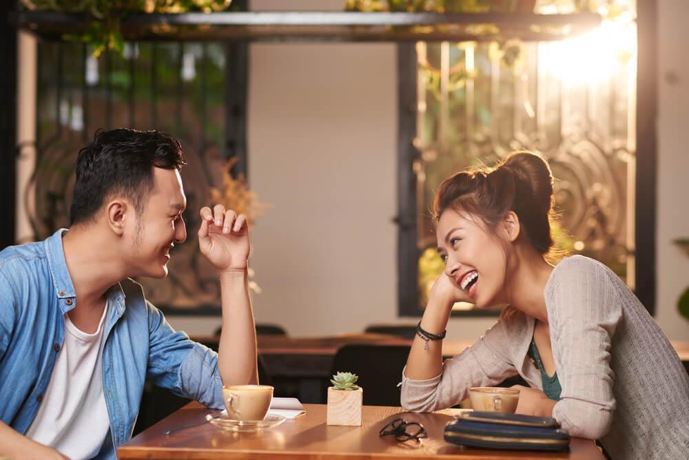 Couple at restaurant