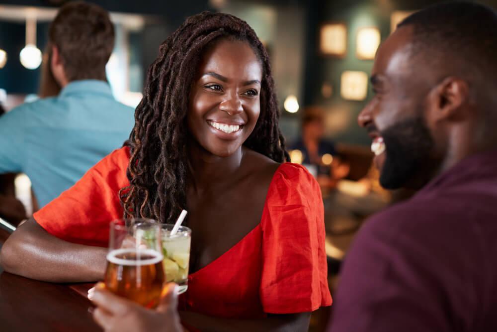 Couple at bar