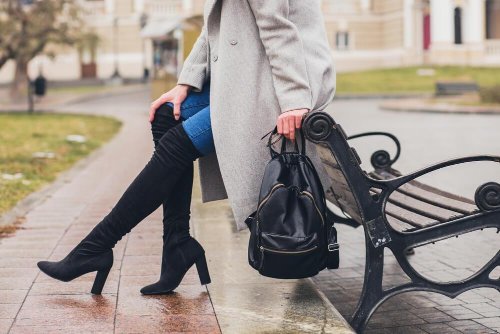 Woman with over the knee boots