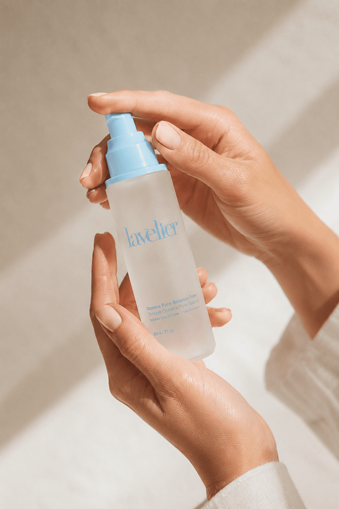 Holding the Oceana Pure Balance Toner